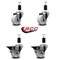 Service Caster 3'' Nylon Wheel Swivel 1-3/8'' Expanding Stem Caster Set 2 Brakes, 4PK SCC-EX20S314-NYS-2-PLB-2-138 - alternate 2